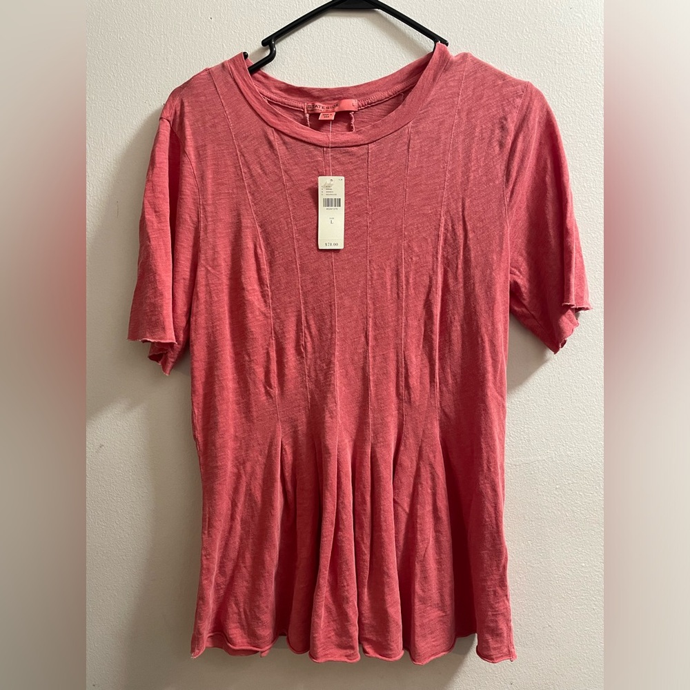 New red Anthropologie shirt